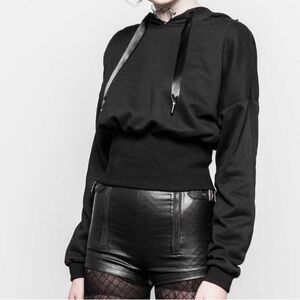 Dolls Kill - Punk Rave crop hoodie